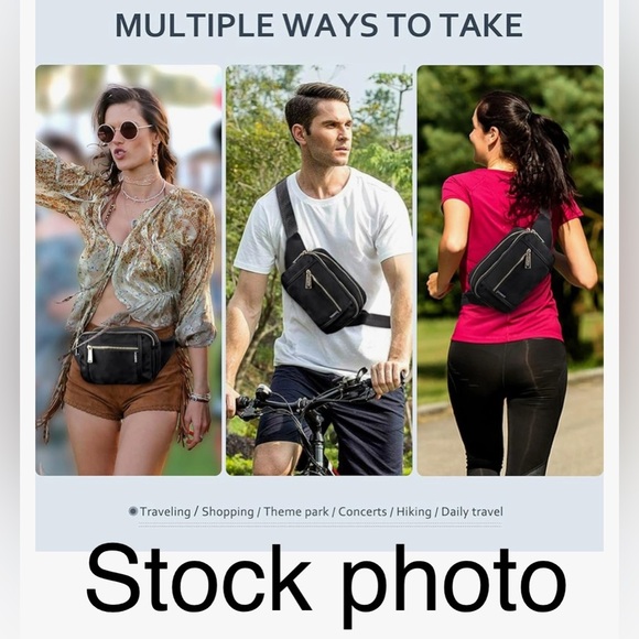 Zorfin Tan Brown Belt Bag Fanny Pack Pockets Adjustable Strap Water Resistant - Picture 15 of 16